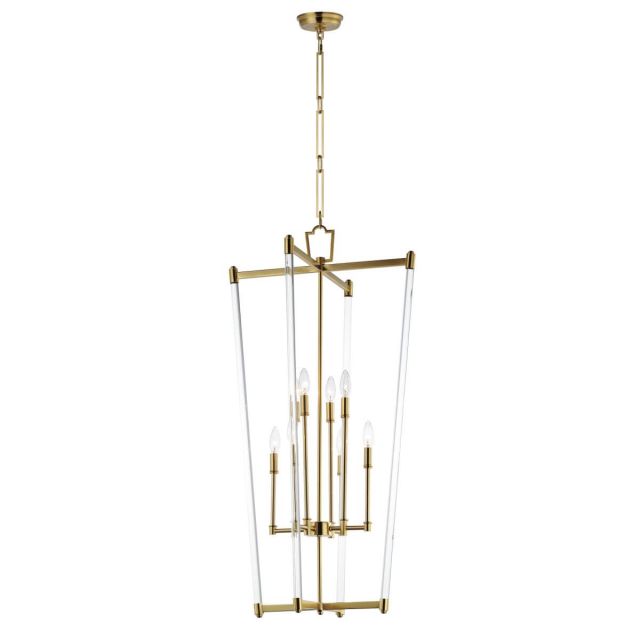 Maxim Lighting 16102CLHR Lucent 8 Light 21 inch Multi-Light Foyer Pendant in Heritage with Clear Glass