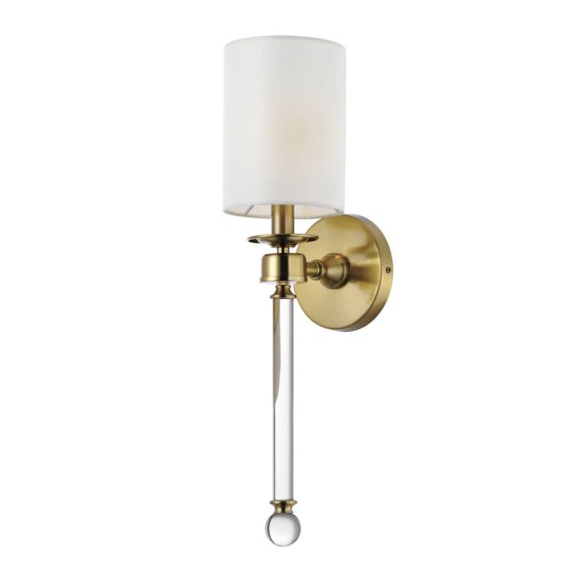 Maxim Lighting 16109WTCLHR Lucent 1 Light 21 inch Tall Wall Sconce in Heritage with Linen Shade