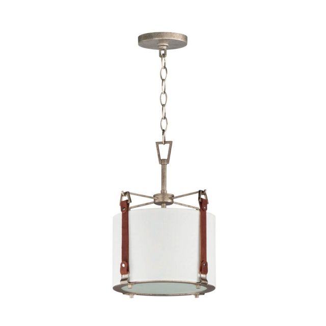 Maxim Lighting 16133FTWZBSD Sausalito 1 Light 12 inch Pendant in Weathered Zinc-Brown Suede with Off-White Linen Shade