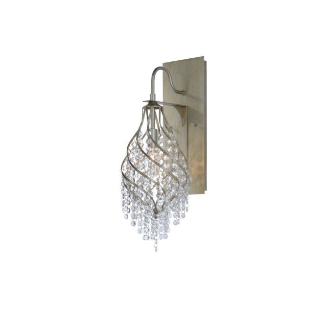 Maxim Lighting Twirl 1 Light 22 inch Tall Wall Sconce in Golden Silver with Beveled Crystal 22001BCGS