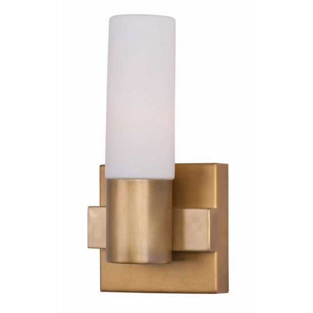 Maxim Lighting 22411SWNAB Contessa 1 Light 10 inch Tall Wall Sconce in Natural Aged Brass with Satin White Glass