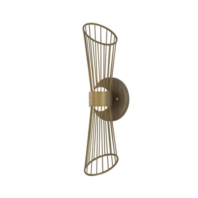 Maxim Lighting 24171NAB Zeta 16 inch Tall LED Wall Sconce in Natural Aged Brass