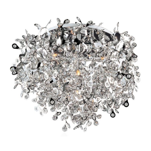 Maxim Lighting Comet 7 Light 25 Inch Flush Mount In Polished Chrome With Beveled Crystal Glass Shade 24200BCPC