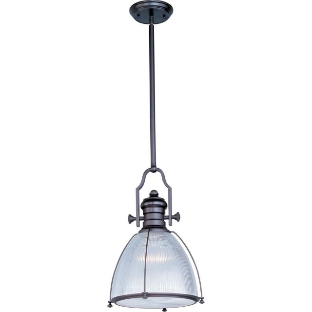 Maxim Lighting 25003CLBZ Hi-Bay 1 Light 14 inch Pendant in Bronze with Clear Halophane Glass
