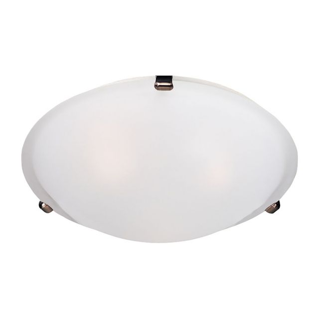 Maxim Lighting Malaga 3 Light 16 Inch Flush Mount in Oil Rubbed Bronze with Frosted Glass 2681FTOI