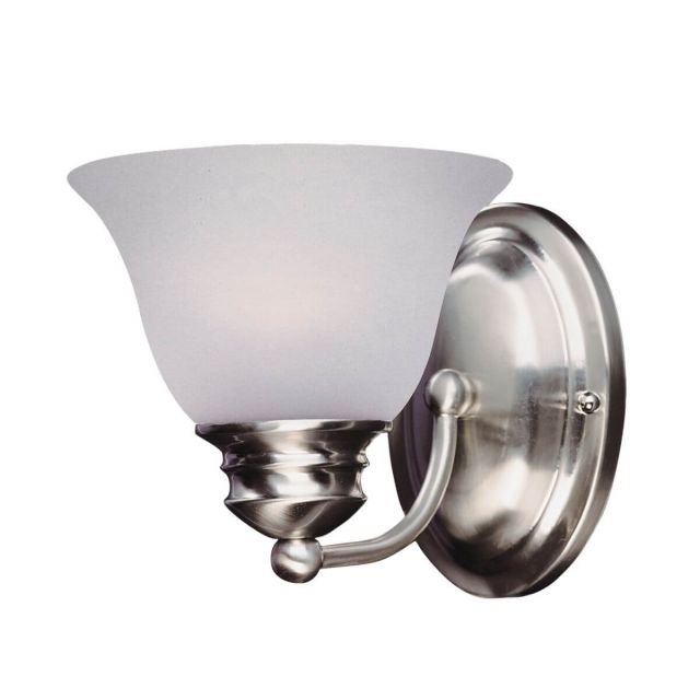 Maxim Lighting Malaga 1 Light 7 inch Tall Wall Sconce in Satin Nickel with Frosted Glass 2686FTSN