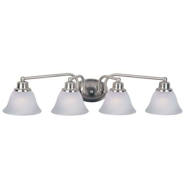 Maxim Lighting 2689FTSN Malaga 4 Light 29 inch Bath Vanity in Satin Nickel with Frosted Glass