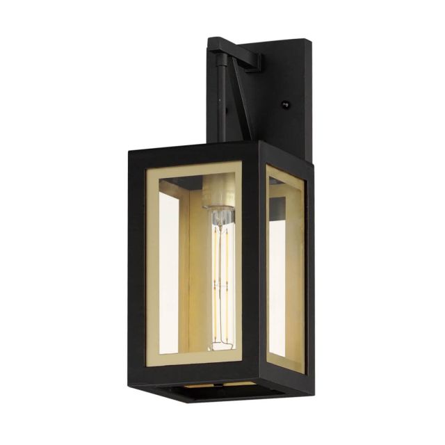 Maxim Lighting 30052CLBKGLD Neoclass 1 Light 16 inch Tall Outdoor Wall Light in Black-Gold with Clear Glass