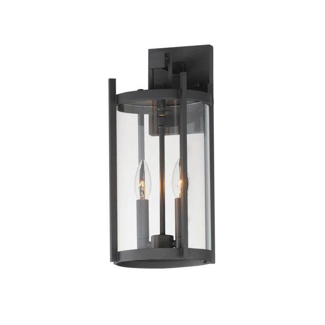 Maxim Lighting Belfry 2 Light 16 inch Tall Outdoor Wall Light in Black with Clear Glass 30064CLBK