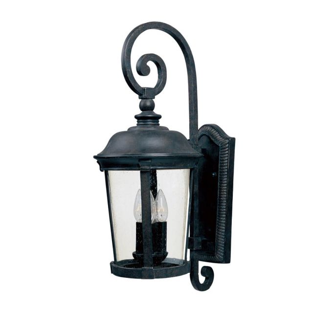 Maxim Lighting 3024CDBZ Dover DC 3 Light 25 inch Tall Outdoor Wall Lantern in Bronze with Seedy Glass