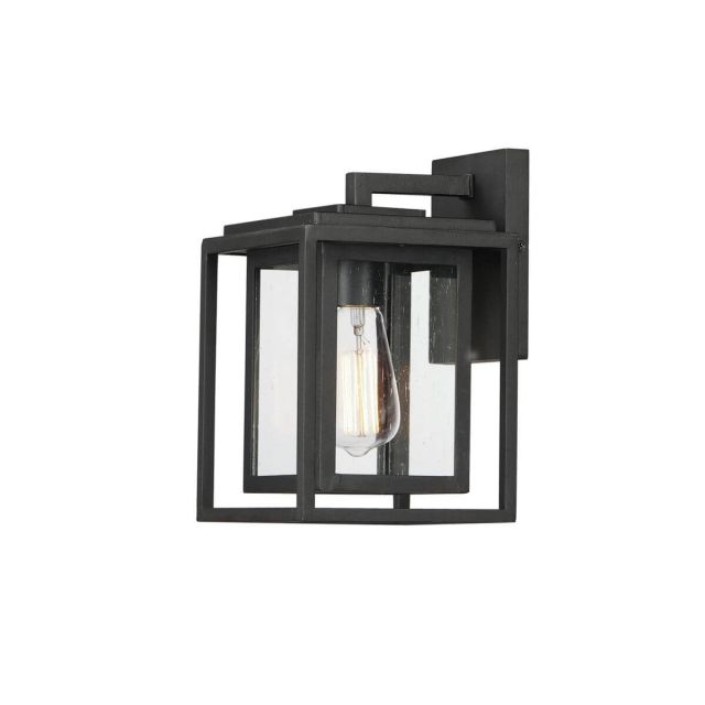 Maxim Lighting 3032CDBK Cabana 1 Light 11 inch Tall Outdoor Wall Mount in Black with Clear Seeded Glass