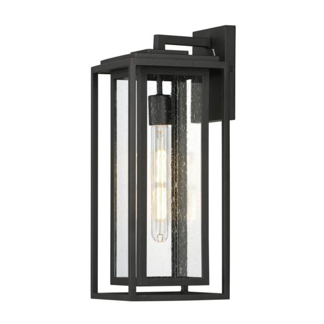 Maxim Lighting 3035CDBK Cabana 1 Light 18 inch Tall Outdoor Wall Mount in Black with Clear Seeded Glass