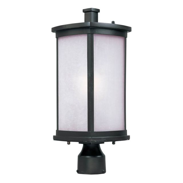 Maxim Lighting Terrace 1 Light 19 inch Tall Outdoor Pole-Post Lantern in Bronze with Frosted Seedy Glass 3250FSBZ