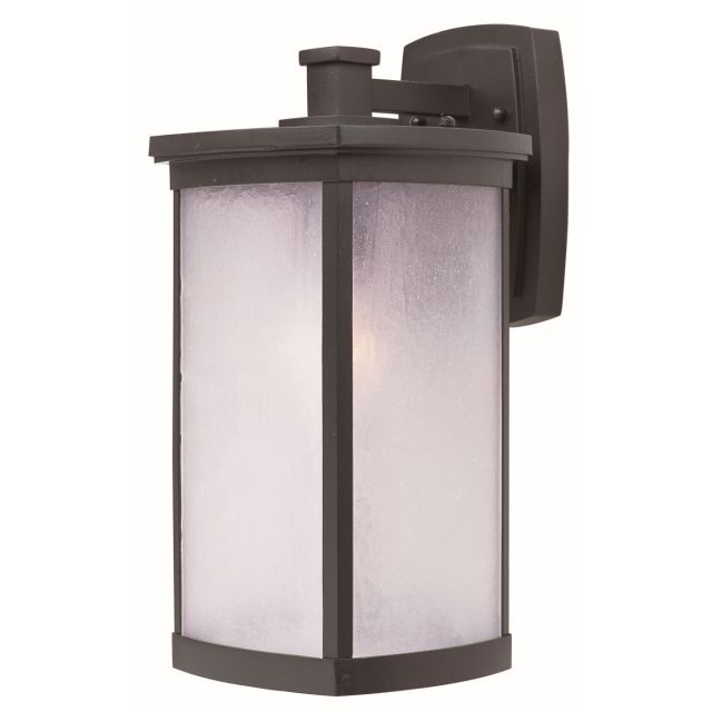 Maxim Lighting Terrace 1 Light 16 Inch Tall Outdoor Wall Mount In Bronze with Frosted Seedy Glass 3254FSBZ
