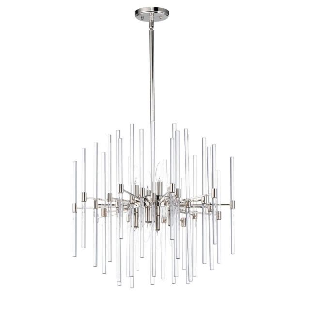 Maxim Lighting 38405CLPN Divine 8 Light 23 inch Chandelier in Polished Nickel with Clear Glass