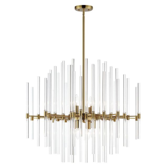 Maxim Lighting 38406CLHR Divine 8 Light 29 inch Multi-Light Pendant in Heritage with Clear Glass