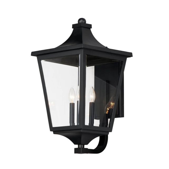 Maxim Lighting Sutton Place 3 Light 25 inch Tall Outdoor Wall Lantern in Black with Clear Glass 40237CLBK