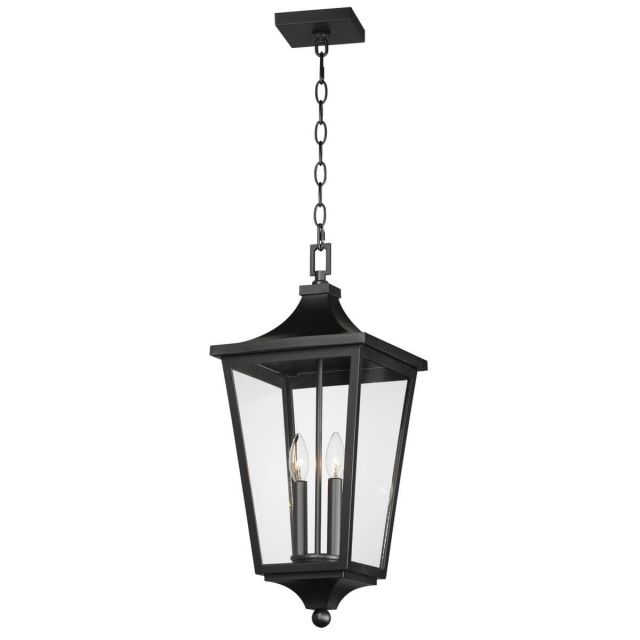 Maxim Lighting Sutton Place 2 Light 10 inch Outdoor Hanging Lantern in Black with Clear Glass 40239CLBK