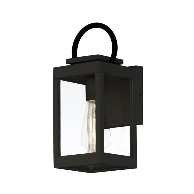 Maxim Lighting 40312CLBK Nassau 1 Light 13 inch Tall Outdoor Wall Lantern in Black with Clear Glass