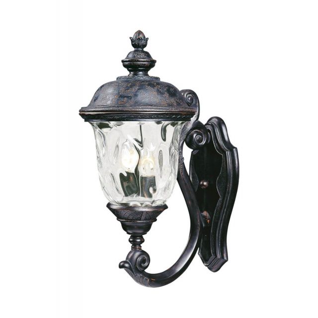 Maxim Lighting Carriage House VX 2 Light 20 inch Tall Outdoor Wall Lantern in Oriental Bronze with Water Glass 40423WGOB