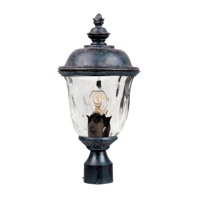 Maxim Lighting 40426WGOB Carriage House VX 1 Light 20 inch Tall Outdoor Pole-Post Mount in Oriental Bronze with Water Glass