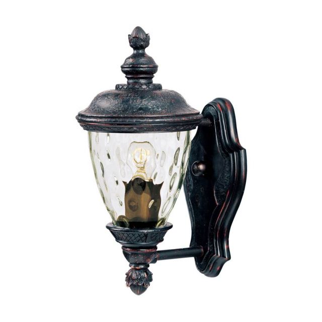 Maxim Lighting 40495WGOB Carriage House VX 1 Light 13 inch Tall Outdoor Wall Lantern in Oriental Bronze with Water Glass