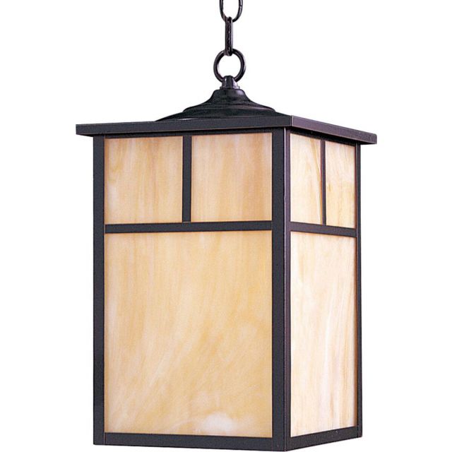 Maxim Lighting 4058HOBU Coldwater 1 Light 9 inch Outdoor Hanging Lantern in Burnished with Honey Glass