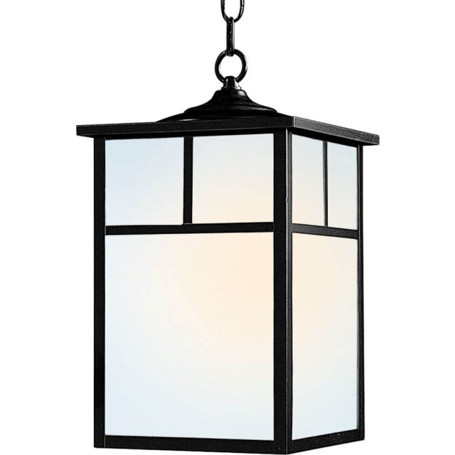 Maxim Lighting 4058WTBK Coldwater 1 Light 15 Inch Tall Outdoor Hanging Lantern In Black With White Glass