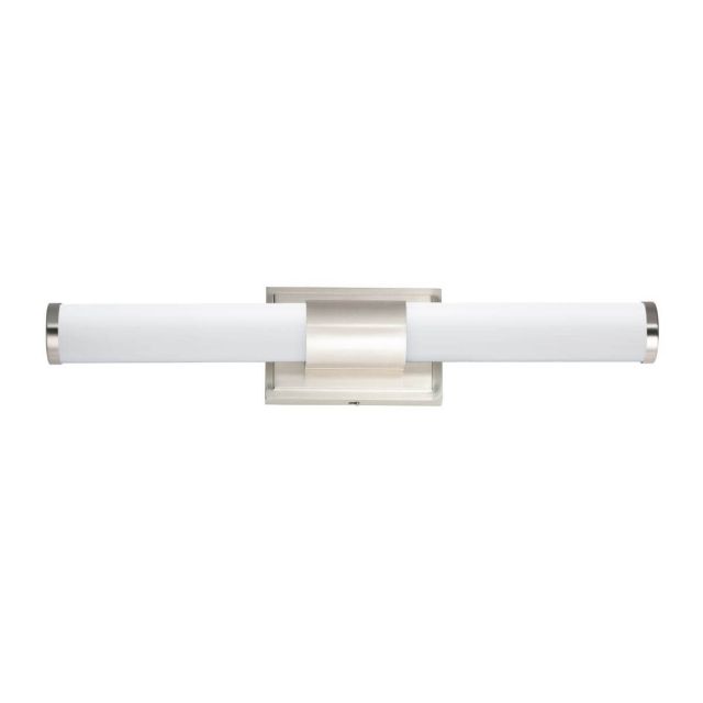 Maxim Lighting 52115WTSN Optic 24 inch LED Bath Vanity in Satin Nickel with White Glass