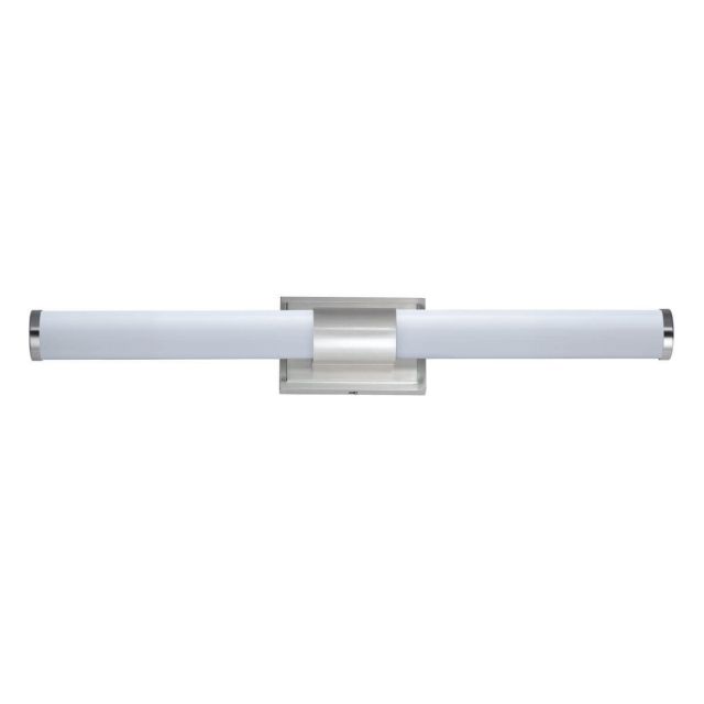Maxim Lighting 52116WTSN Optic 30 inch LED Bath Vanity in Satin Nickel with White Glass