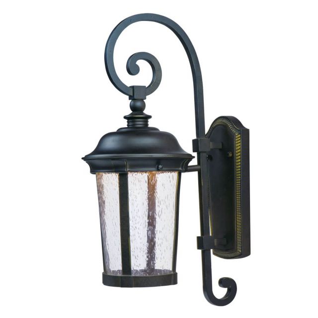 Maxim Lighting 55023CDBZ Dover LED 21 inch Tall LED Outdoor Wall Lantern in Bronze with Seedy Glass