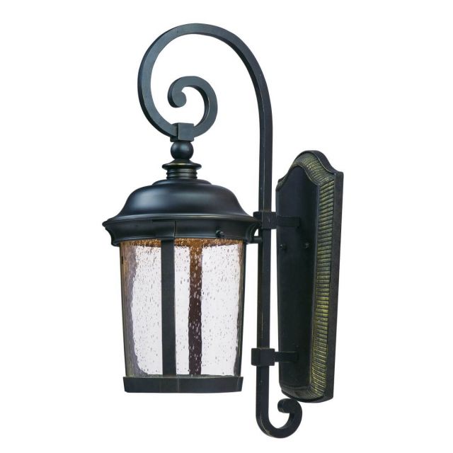 Maxim Lighting 55024CDBZ Dover LED 26 inch Tall LED Outdoor Wall Lantern in Bronze with Seedy Glass