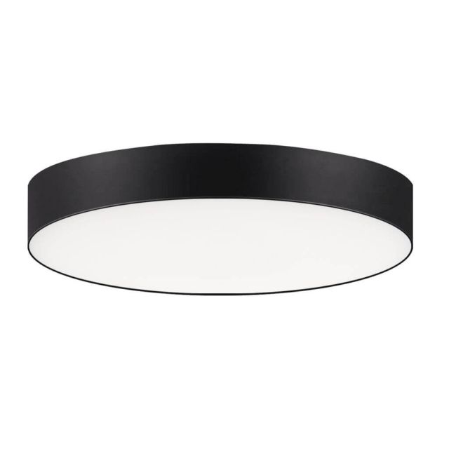 Maxim Lighting 57660WTBK Trim 5 inch Round LED Outdoor Flush Mount in Black with White Polycarbonate