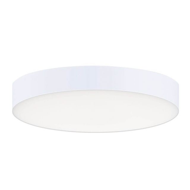 Maxim Lighting Trim 5 inch Round LED Outdoor Flush Mount in White with White Polycarbonate 57660WTWT