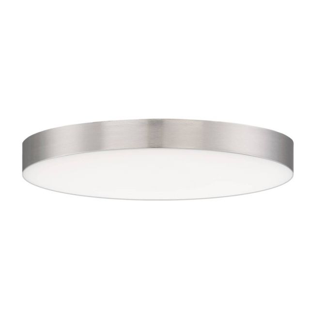 Maxim Lighting Trim 7 inch Round LED Outdoor Flush Mount in Satin Nickel with White Polycarbonate 57662WTSN