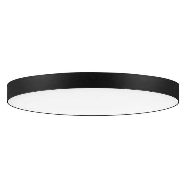 Maxim Lighting Trim 9 Inch Round LED Outdoor Flush Mount in Black with White Polycarbonate 57663WTBK