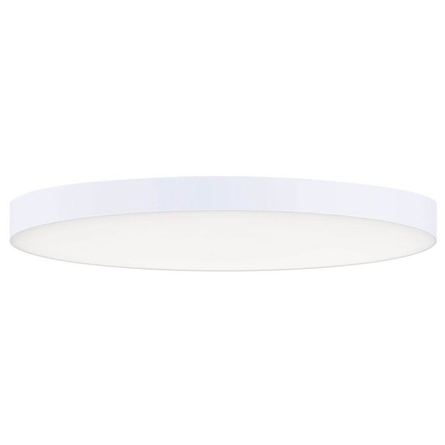 Maxim Lighting 57664WTWT Trim 11 Inch Round LED Outdoor Flush Mount in White with White Polycarbonate