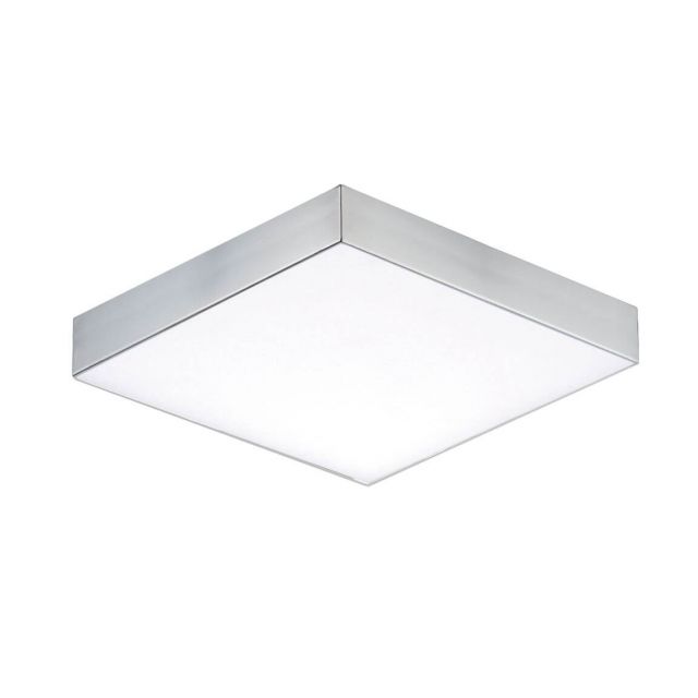 Maxim Lighting 57665WTPC Trim 5 inch Square LED Outdoor Flush Mount in Polished Chrome with White Polycarbonate