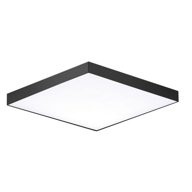 Maxim Lighting 57667WTBK Trim 6 inch Square LED Outdoor Flush Mount in Black with White Polycarbonate