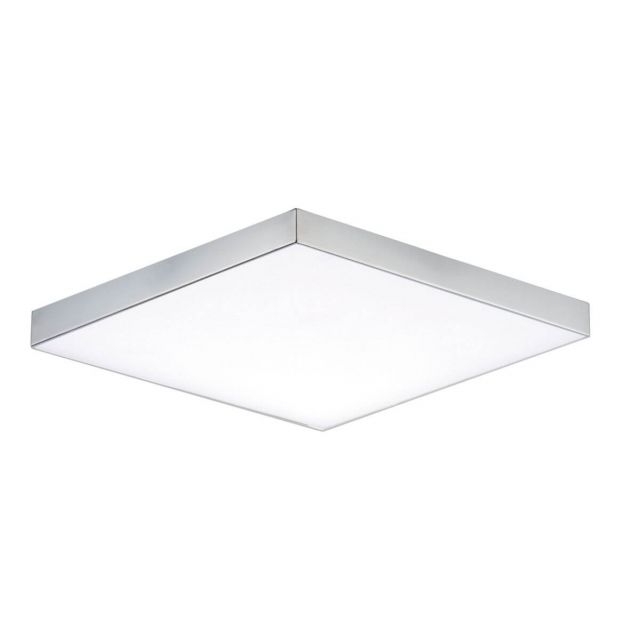 Maxim Lighting 57667WTPC Trim 6 inch Square LED Outdoor Flush Mount in Polished Chrome with White Polycarbonate