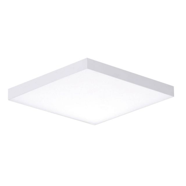 Maxim Lighting 57667WTWT Trim 6 inch Square LED Outdoor Flush Mount in White with White Polycarbonate
