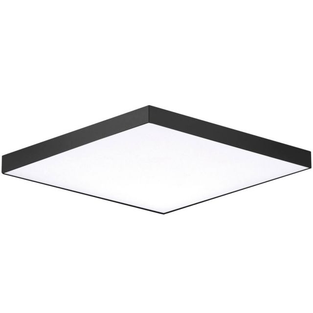 Maxim Lighting Trim 9 Inch Square LED Outdoor Flush Mount in Black with White Polycarbonate 57668WTBK