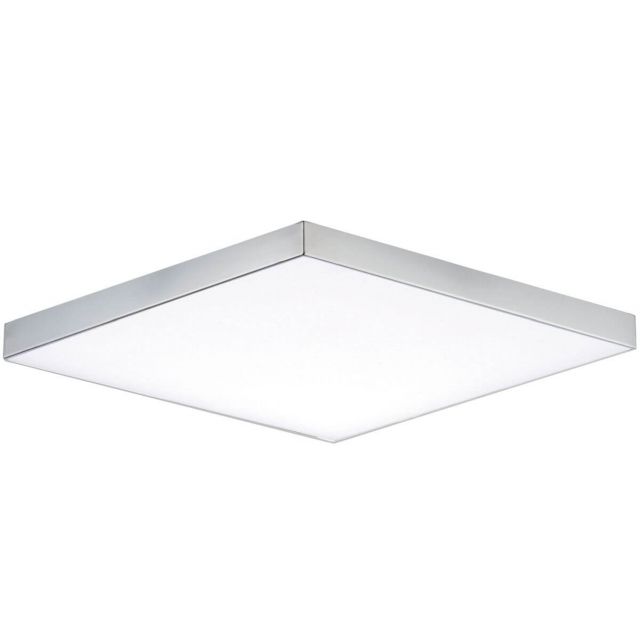 Maxim Lighting 57669WTPC Trim 11 Inch Square LED Outdoor Flush Mount in Polished Chrome with White Polycarbonate