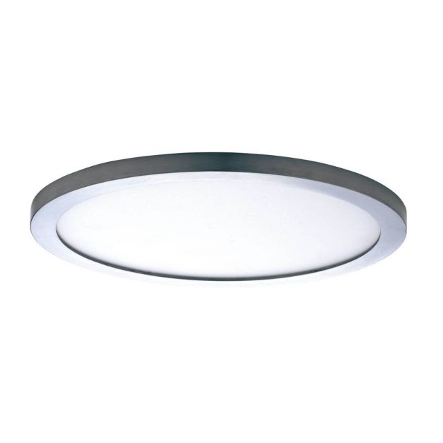 Maxim Lighting Chip 7 inch Round LED Outdoor Flush Mount in Satin Nickel with White Polycarbonate 57692WTSN