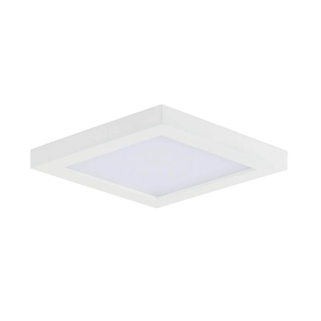 Maxim Lighting 57695WTWT Chip 5 inch Square LED Outdoor Flush Mount in White with White Polycarbonate