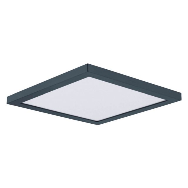 Maxim Lighting Chip 6 inch Square LED Outdoor Flush Mount in Black with White Polycarbonate 57697WTBK
