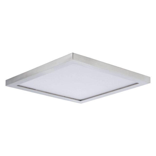Maxim Lighting Chip 6 inch Square LED Outdoor Flush Mount in Satin Nickel with White Polycarbonate 57697WTSN