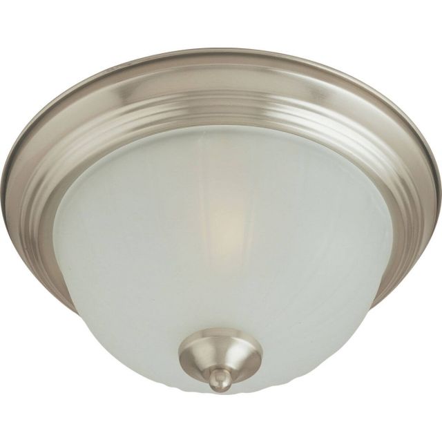 Maxim Lighting 5831FTSN Essentials - 583x 2 Light 14 Inch Flush Mount in Satin Nickel with Frosted Glass