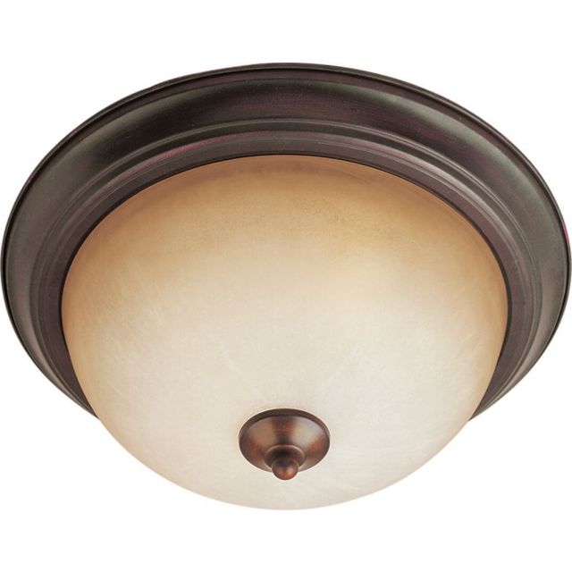 Maxim Lighting Essentials - 584x 2 Light 14 Inch Flush Mount in Oil Rubbed Bronze with Wilshire Glass 5841WSOI