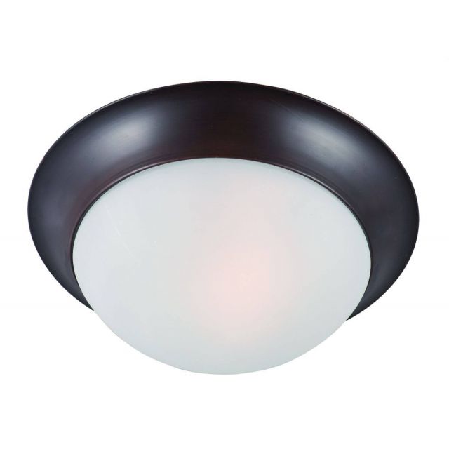 Maxim Lighting 5850FTOI Essentials - 585x 1 Light 12 Inch Flush Mount in Oil Rubbed Bronze with Frosted Glass